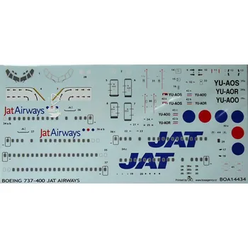 Plastikový model 1/144 Decals Boeing 737-400 JAT Airways