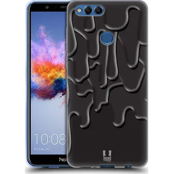 Pouzdro na mobilní telefon HEAD CASE silikonový obal na mobil Honor 7X vzor Barevná záplava ČERNÁ (Pouzdro gelové HEAD CASE na mobil Honor 7X vzor Barevná záplava ČERNÁ)