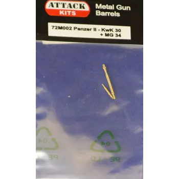 Plastikový model 1/72 Metal Gun Barrel Panzer II KwK 30 + MG 34