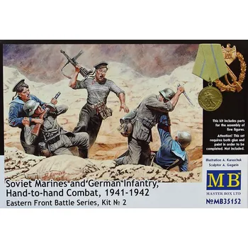 Plastikový model 1/35 Soviet&Germ.Infantry, Combat 1941-42 (5 fig.)