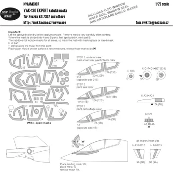 Plastikový model 1/72 Mask YAK-130 EXPERT (ZVEZDA 7307)