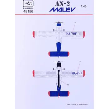 Plastikový model 1/48 Decal AN-2 Malév Aero Club