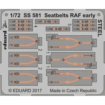 Plastikový model 1/72 Seatbelts RAF early STEEL