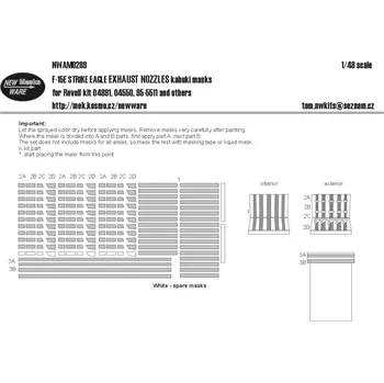 Plastikový model 1/48 Mask F-15E Strike Eagle EXHAUST NOZZLES (REV)