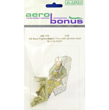 Plastikový model 1/48 USN Fighter/Attack Pilot w/ ej.seat F/A-18E/F