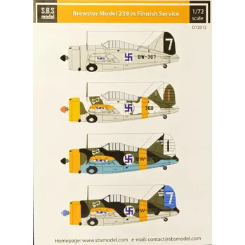 Plastikový model 1/72 Decal Brewster Model 239 in Finnish service
