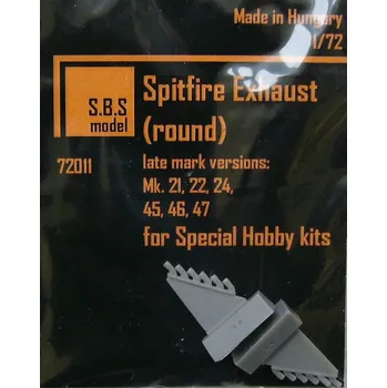Plastikový model 1/72 Spitfire exhaust (round) late types (SP.HOB.)