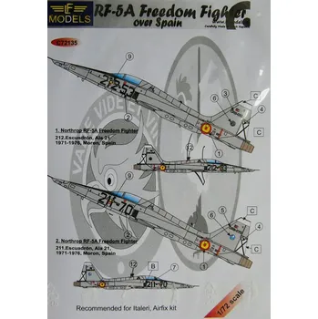 Plastikový model 1/72 Decals F-5A Freedom Fighter over Spain (ITAL)