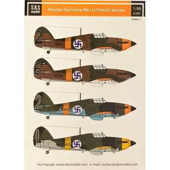 Plastikový model 1/48 Decal H.Hurricane Mk.I in Finnish service