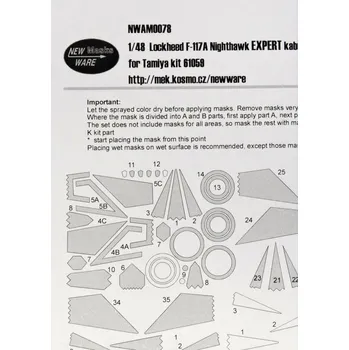 Plastikový model 1/48 Mask F-117A Nighthawk EXPERT (TAM 61059)