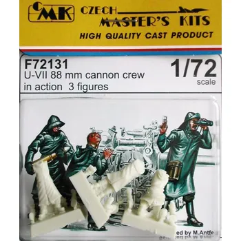 Plastikový model 1/72 U-VII 88 mm cannon crew in action (3fig.)