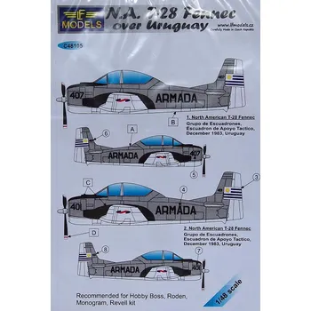 Plastikový model 1/48 Decals N.A. T-28 Fennec over Uruguay (RDN)