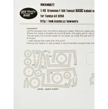 Plastikový model 1/48 Mask Grumman F-14A Tomcat BASIC (TAM)