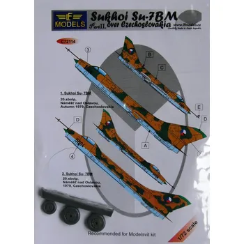 Plastikový model 1/72 Decals Su-7BM over Czechoslovakia II. (MSVIT)