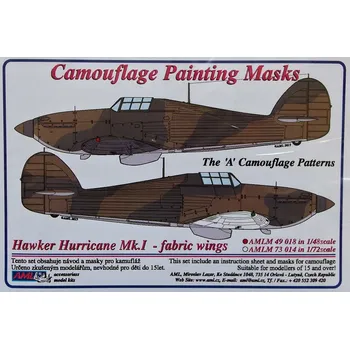 Plastikový model 1/48 Camouflage masks H.Hurricane Mk.I fabric w. A