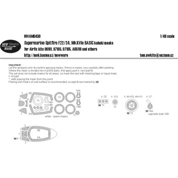 Plastikový model 1/48 Mask S.Spitfire F22/24, Mk.XVIe BASIC (AIRF)