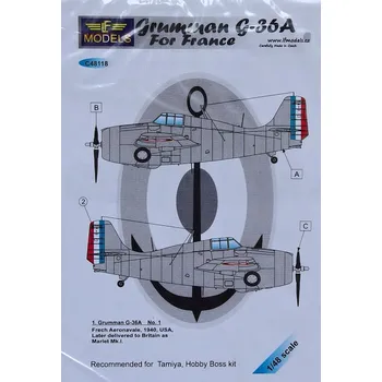 Plastikový model 1/48 Decals Grumman G-36A France (TAM/HOBBYB)
