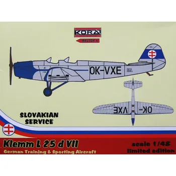 Plastikový model 1/48 Klemm L 25 d VII (in Slovakian Service)