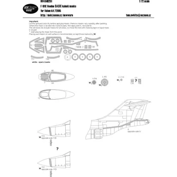 Plastikový model 1/72 Mask F-101C Voodoo BASIC (VALOM 72095)