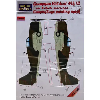 Plastikový model 1/72 Mask Grumman Martlet Mk.VI FAA service