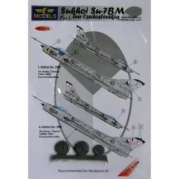 Plastikový model 1/72 Decals Su-7BM over Czechoslovakia I. (MSVIT)