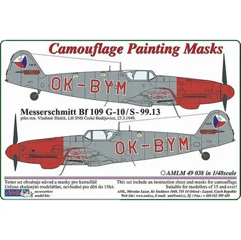 Plastikový model 1/48 Camouflage masks Bf 109 G-10/S-99.13 OK-BYM