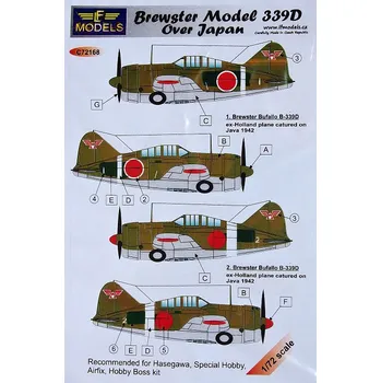 Plastikový model 1/72 Decals Brewster Model 339D over Japan (HAS)