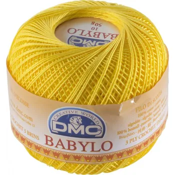 Příze Příze Babylo 50g, síla 10, žlutá - odstín 973