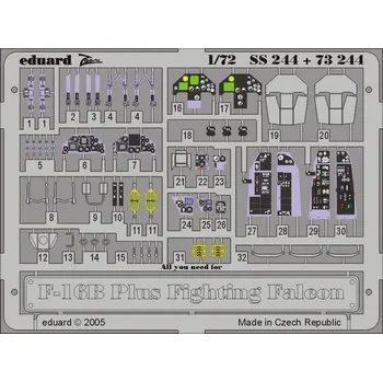 Plastikový model 1/72 F-16B Plus Fighting Falcon (HAS)