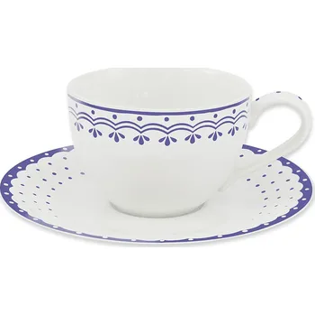 Leander Šálek s podšálkem, 0,20 l, HyggeLine, modrá, Leander, český porcelán