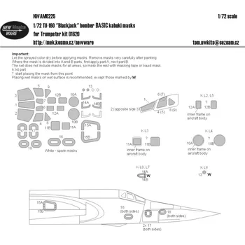 Plastikový model 1/72 Mask Tu-160 'Blackjack' bomber BASIC (TRUMP)