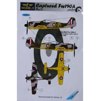 Plastikový model 1/48 Decals Captured Fw 190A Part II. (TAM)