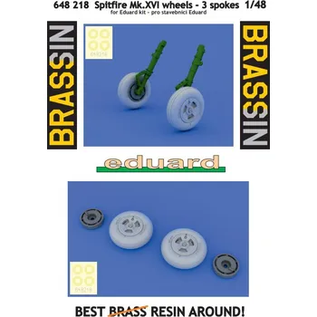 Plastikový model BRASSIN 1/48 Spitfire Mk.XVI wheels - 3 spoke (EDU
