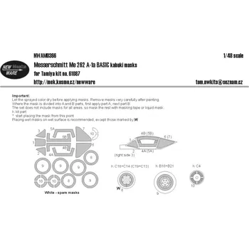 Plastikový model 1/48 Mask Me 262 A-1a BASIC (TAM 61087)