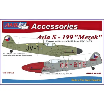 Plastikový model 1/48 Avia S-199 detail set&decals (ACA/HBC) Pt II.