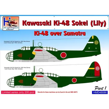 Plastikový model 1/48 Decals Ki-48 Sokei (Lily) over Sumatra Part 1