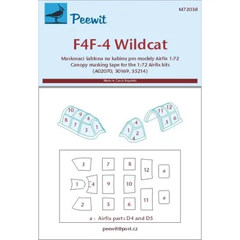 Plastikový model 1/72 Canopy mask F4F-4 Wildcat (AIRFIX)