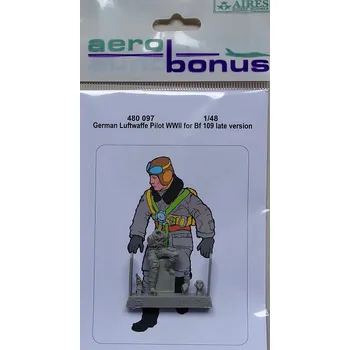 Plastikový model 1/48 German Luftwaffe pilot WWII for Bf 109 late