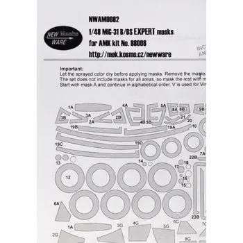 Plastikový model 1/48 Mask MiG-31 B/BS EXPERT (AMK 88008)