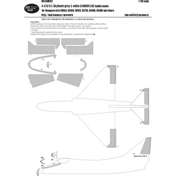 Plastikový model 1/48 Mask A-4 B/C/L/SU Skyhawk grey&white CAMOUFL.