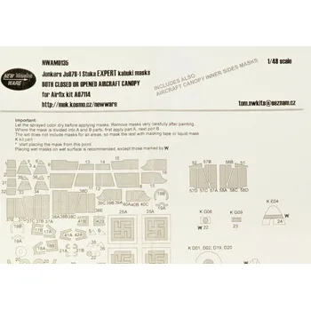 Plastikový model 1/48 Mask Ju87B-1 Stuka CLOS./OPENED CANOPY (AIRF)