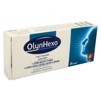 Lék na bolest v krku OlynHexo 5 mg 20 tbl.