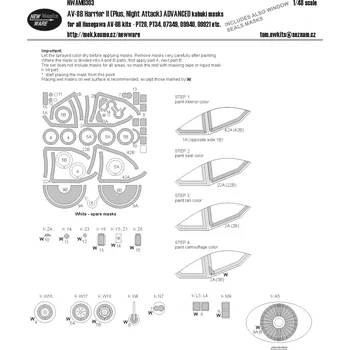 Plastikový model 1/48 Mask AV-8B Harrier II ADVANCED (HAS)