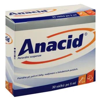 Lék proti pálení žáhy Anacid Suspenze 5 ml 30 sáčků