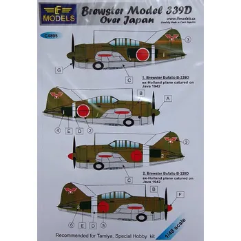 Plastikový model 1/48 Decals Brewster Model 339D over Japan (TAM)