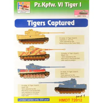 Plastikový model 1/72 Decals Pz.Kpfw.VI Tiger I - Tigers Captured