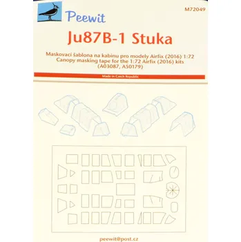 Plastikový model 1/72 Canopy mask Ju 87B-1 Stuka (AIRFIX)