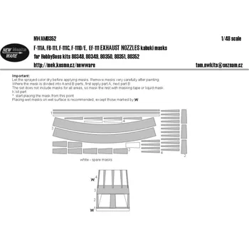 Plastikový model 1/48 Mask F-111A,FB-111,F-111C,D/E,EF-111 EXH.NOZ.