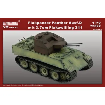 Plastikový model 1/72 Flakpz. Panther Ausf.D 3.7cm Flakzwilling 341