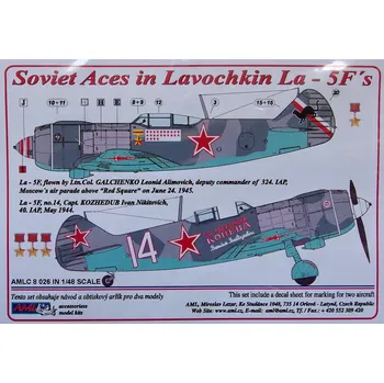 Plastikový model 1/48 Decals Soviet Aces in La-5F's
